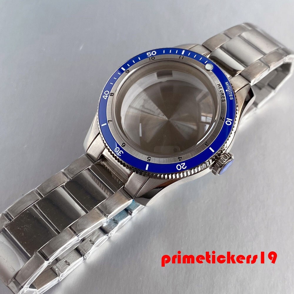 Domed Sapphire Dive 40mm Men’s Watch Case+Band+Inner Ring 20BAR Fit NH35 PT5000