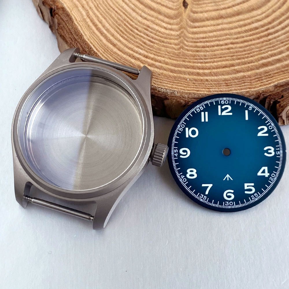 39mm AR Sapphire Glass Titanium Watch Case For NH35 2824 PT5000 VH31 Watch