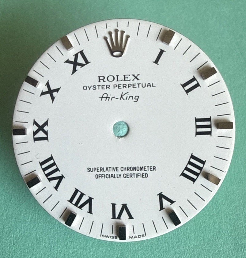 Genuine Rolex Ceramic Dial Silver Lum & Arabic Air-King 34mm 14000, 14200