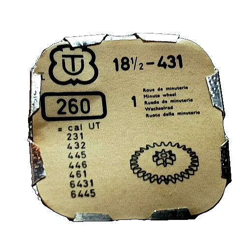 Unitas 231 431 432 445 446 461 6431 6445 Minute Wheel watch part #260/840