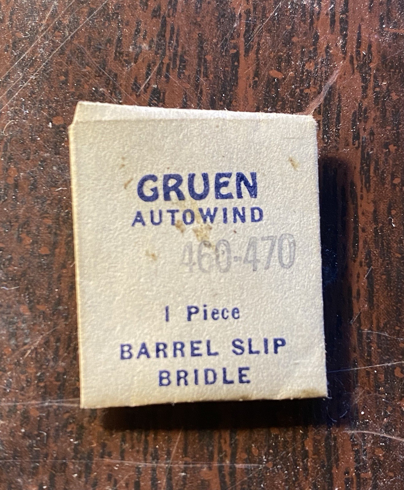 Gruen autowind Barrel Slip Bridle 460-470 NOS