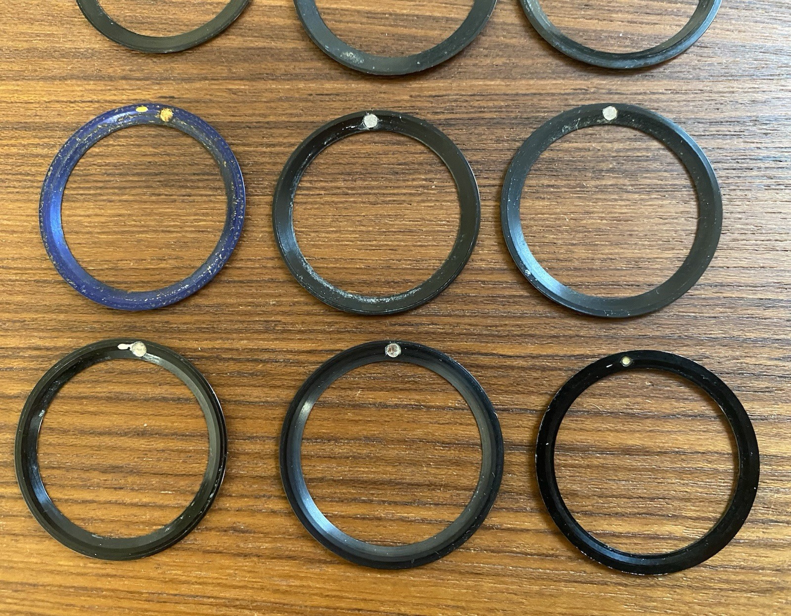 Rolex Genuine Lot of 10 Bezel Inserts Used Original Parts Submariner 16610 GMT