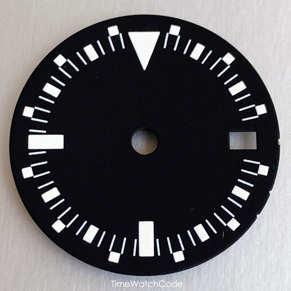 29mm Black NH34A Watch Dial MOD Accessories for GMT Diver Watch Dial Luminous