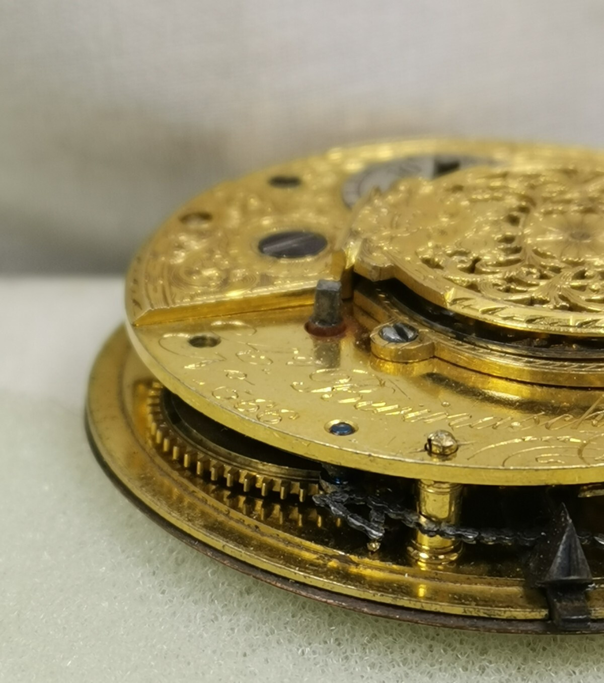 A. Bernaschina Verge Fusee Pocket Watch Movement Repair/Parts