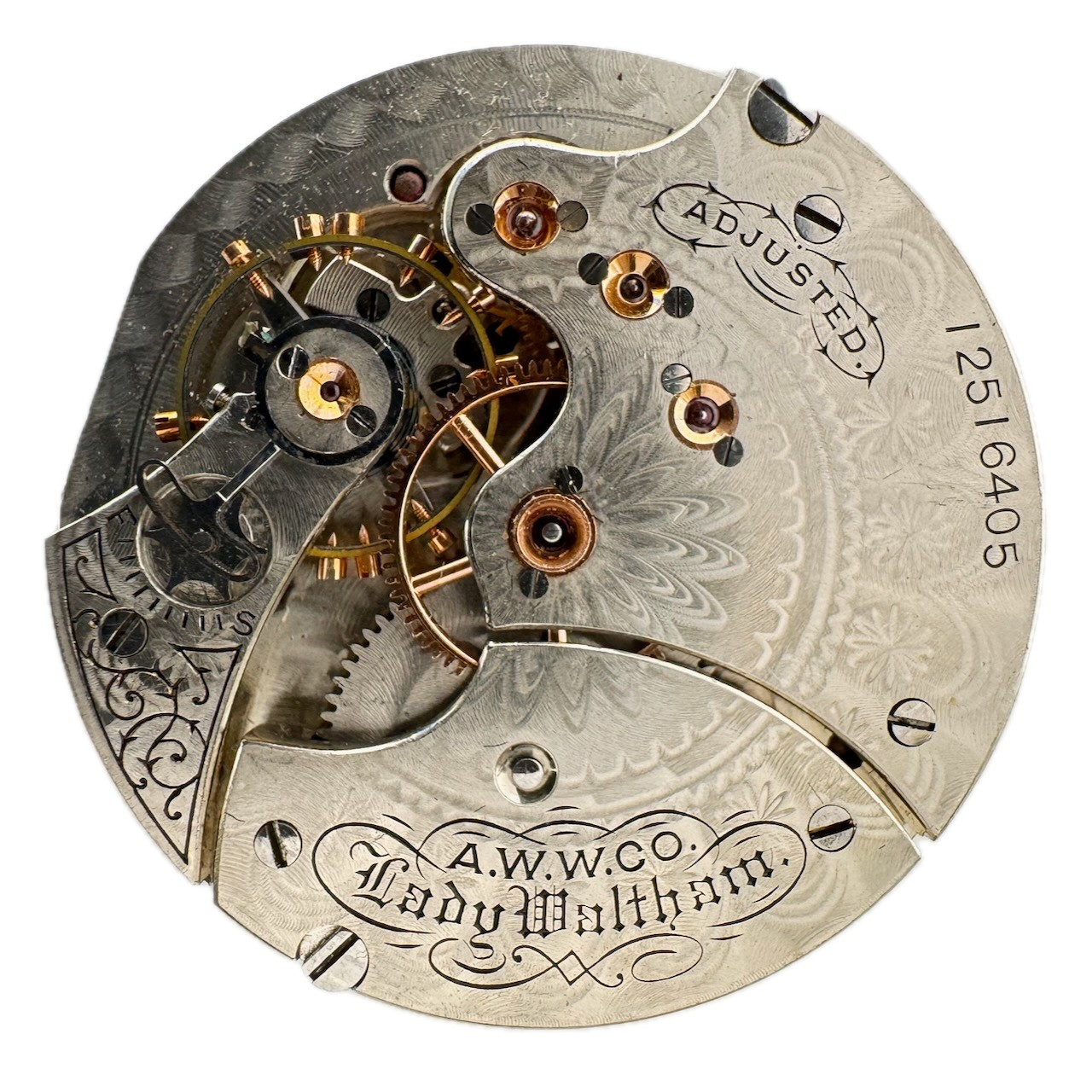 Antique 6s 1903 Waltham Mechanical Hunter Pocket Watch Movement Lady Waltham USA