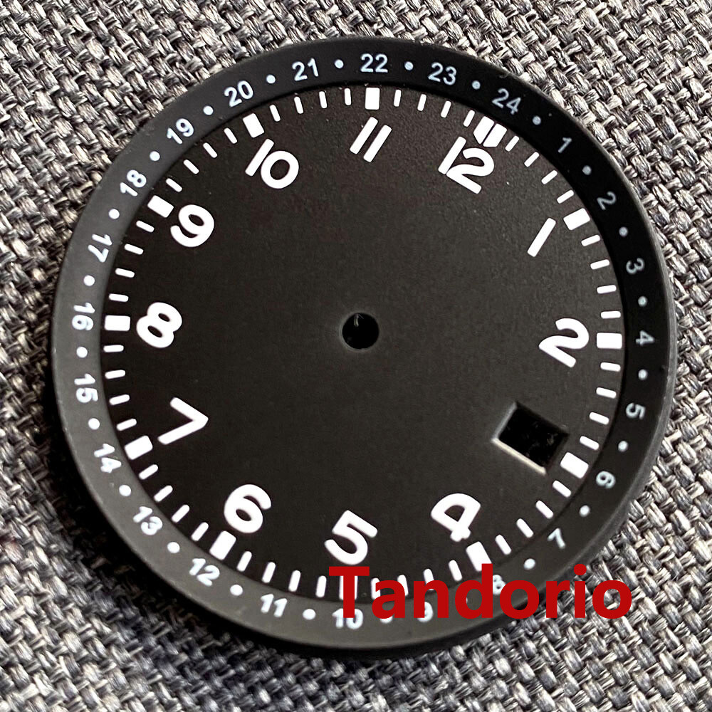 33.4mm black blue green watch dial luminous dial fit NH35 movement