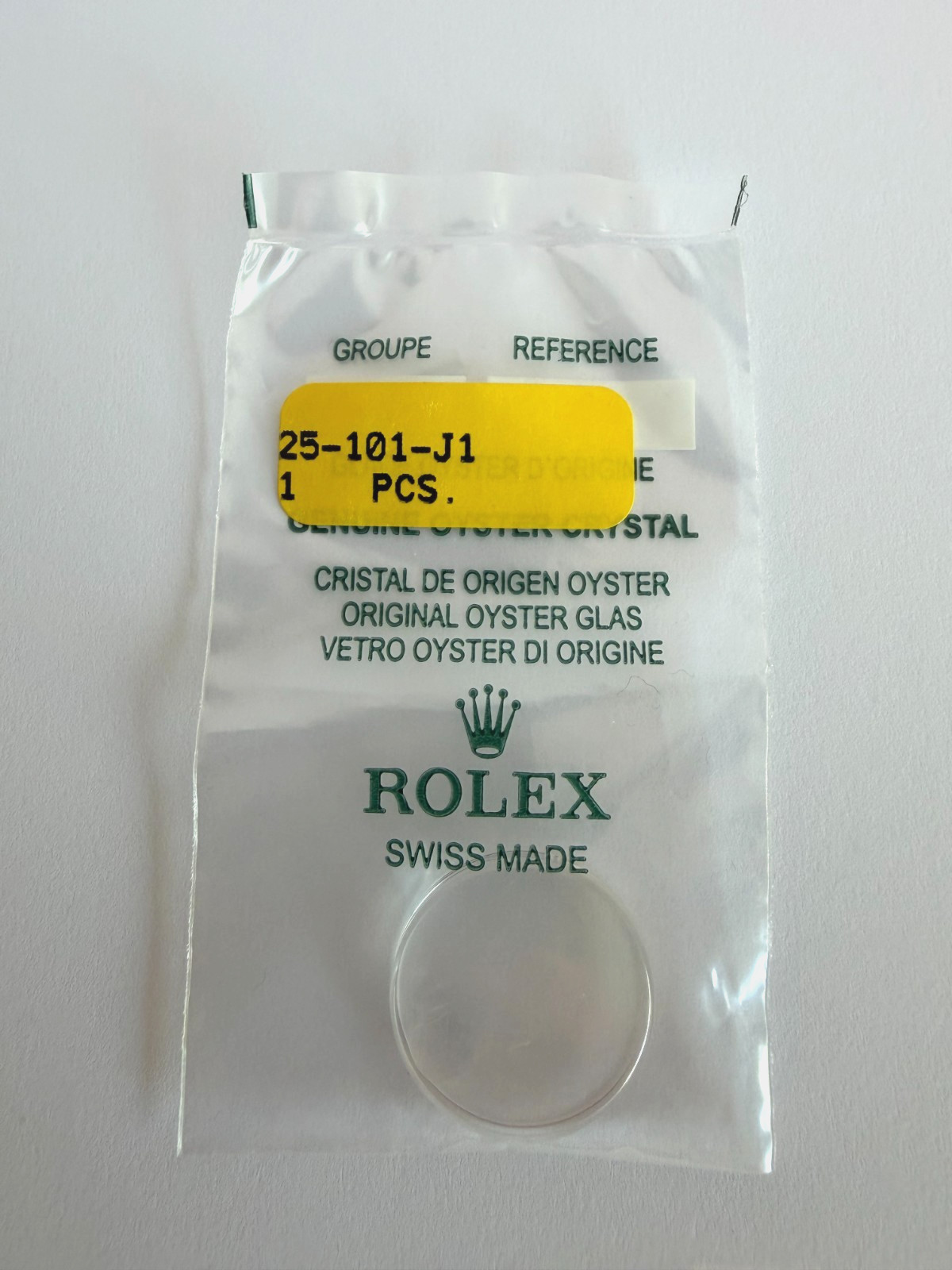 Rolex Tudor Acrylic Crystal new/sealed 25-101 – Authentic Rolex Watch Crystal