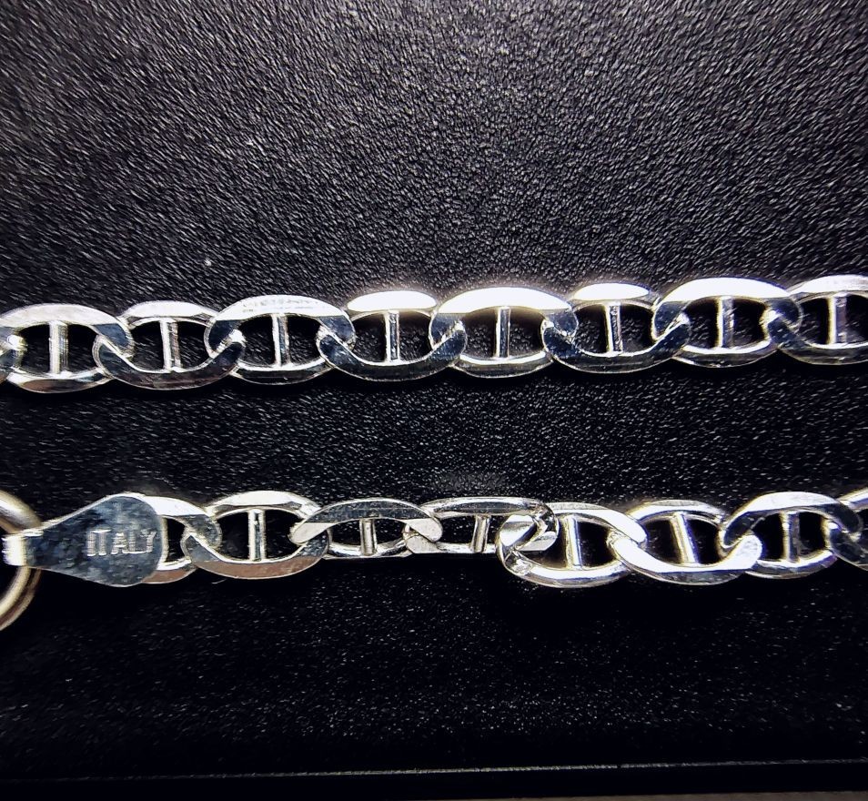 Solid 925 Sterling Silver 10.80 in – 4 MM Pocket Watch Chain – Toggle Clasp