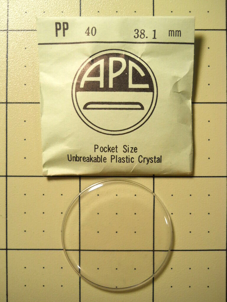 APC Pocket Watch Crystal PP 40 – 38.1 mm Diameter – Replacement / Repair