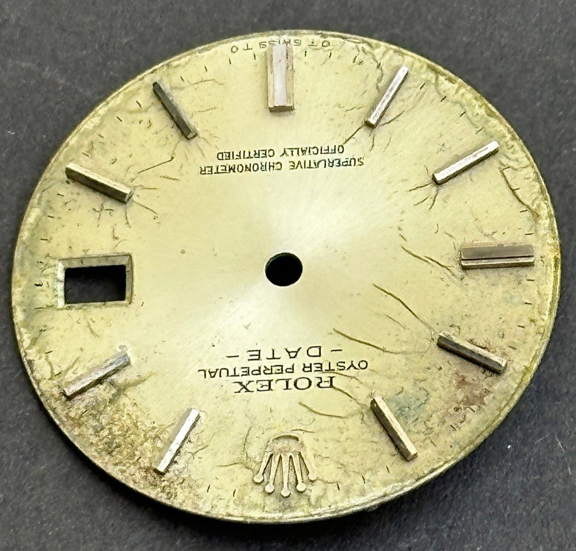 Vintage Rolex Oyster Perpertual Date Watch Dial For 34mm Case 1500 1501 1503