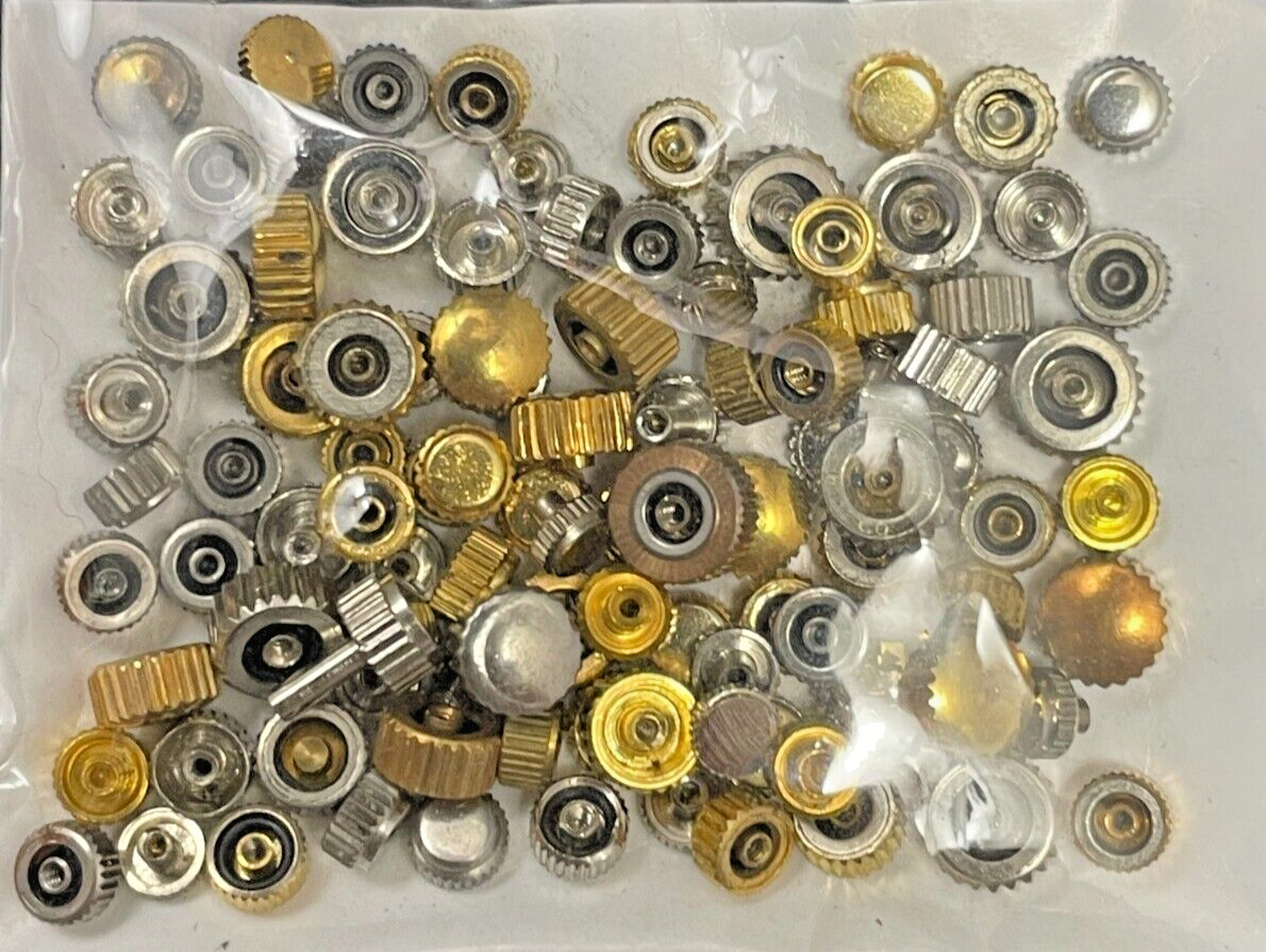 Genuine Steel and Gold Crowns For Quartz Watches (Some Mechanical)