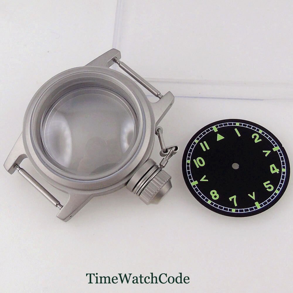 36mm Sandblasted Watch Case Domed Sapphire Crystal for NH35 ETA2824 PT5000 20ATM