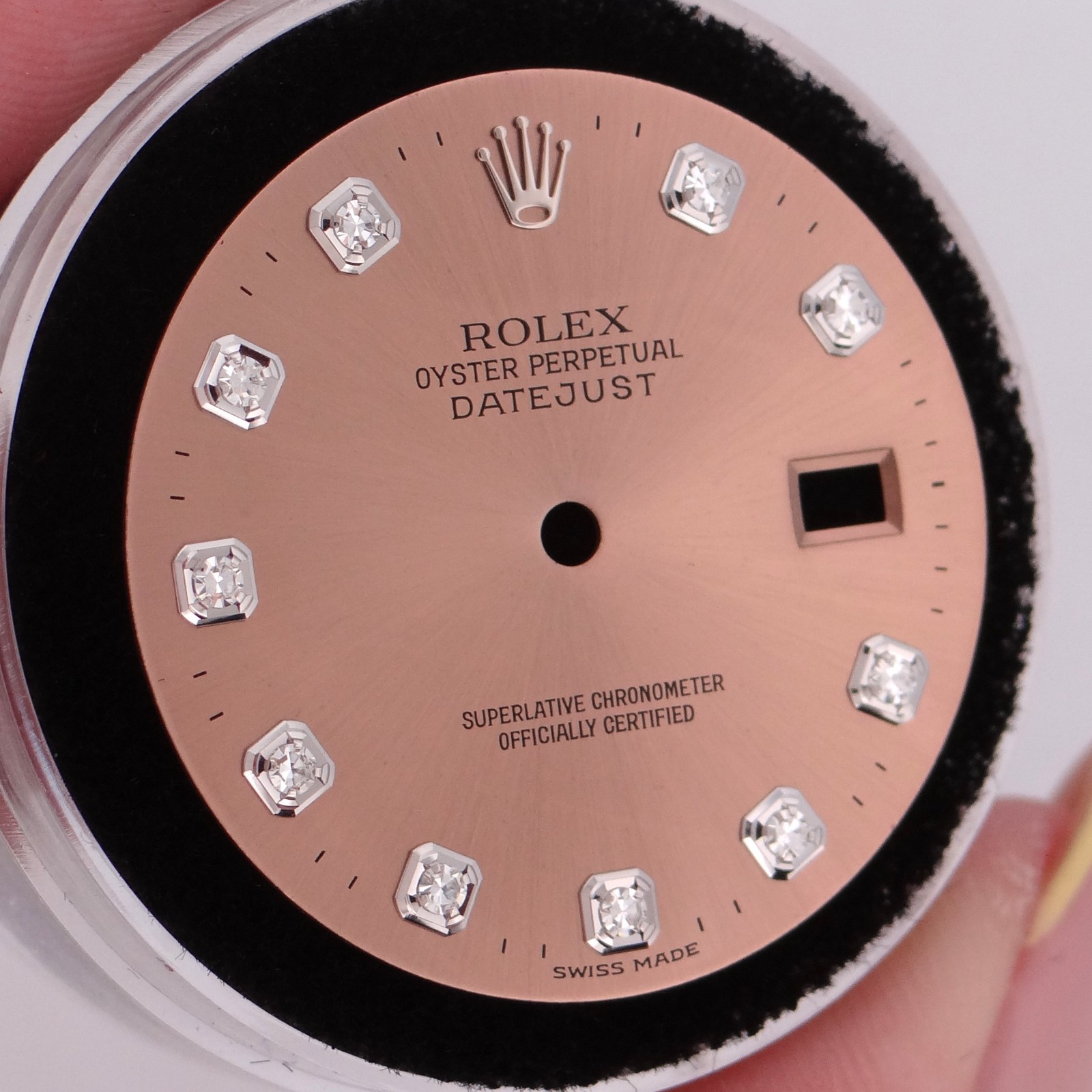 Rolex 36mm Datejust Original Salmon Diamond Dial Only 116234 116200