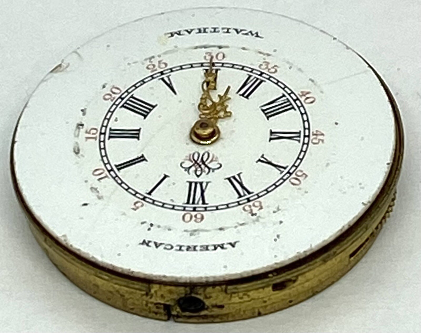 Vintage Waltham American 6567468 Watch Movement 29.43mm For Parts & Repair