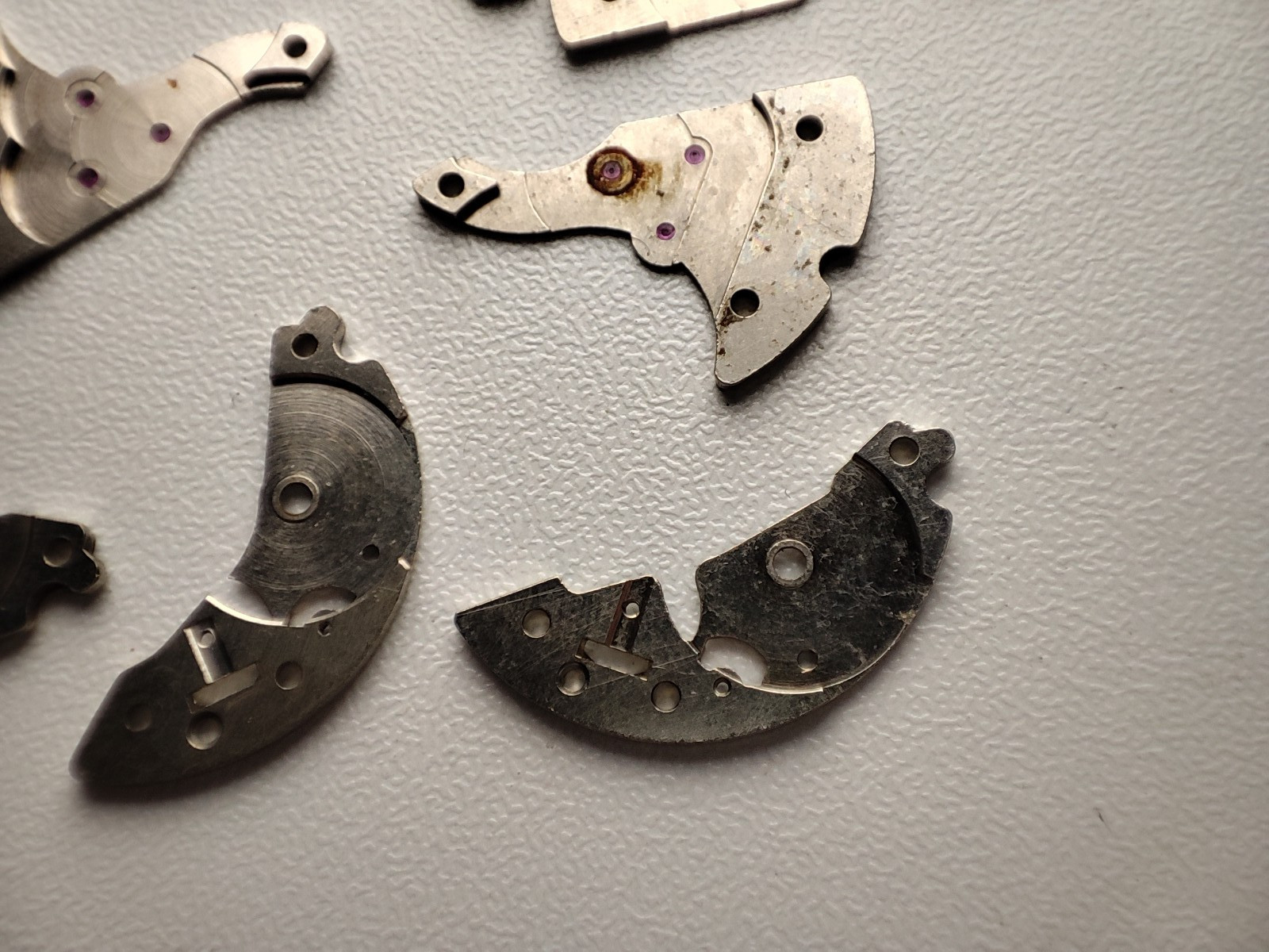 fhf st 96-4 st 96 Watch platinum For parts Gear Train Bridge Barrel bridge lot