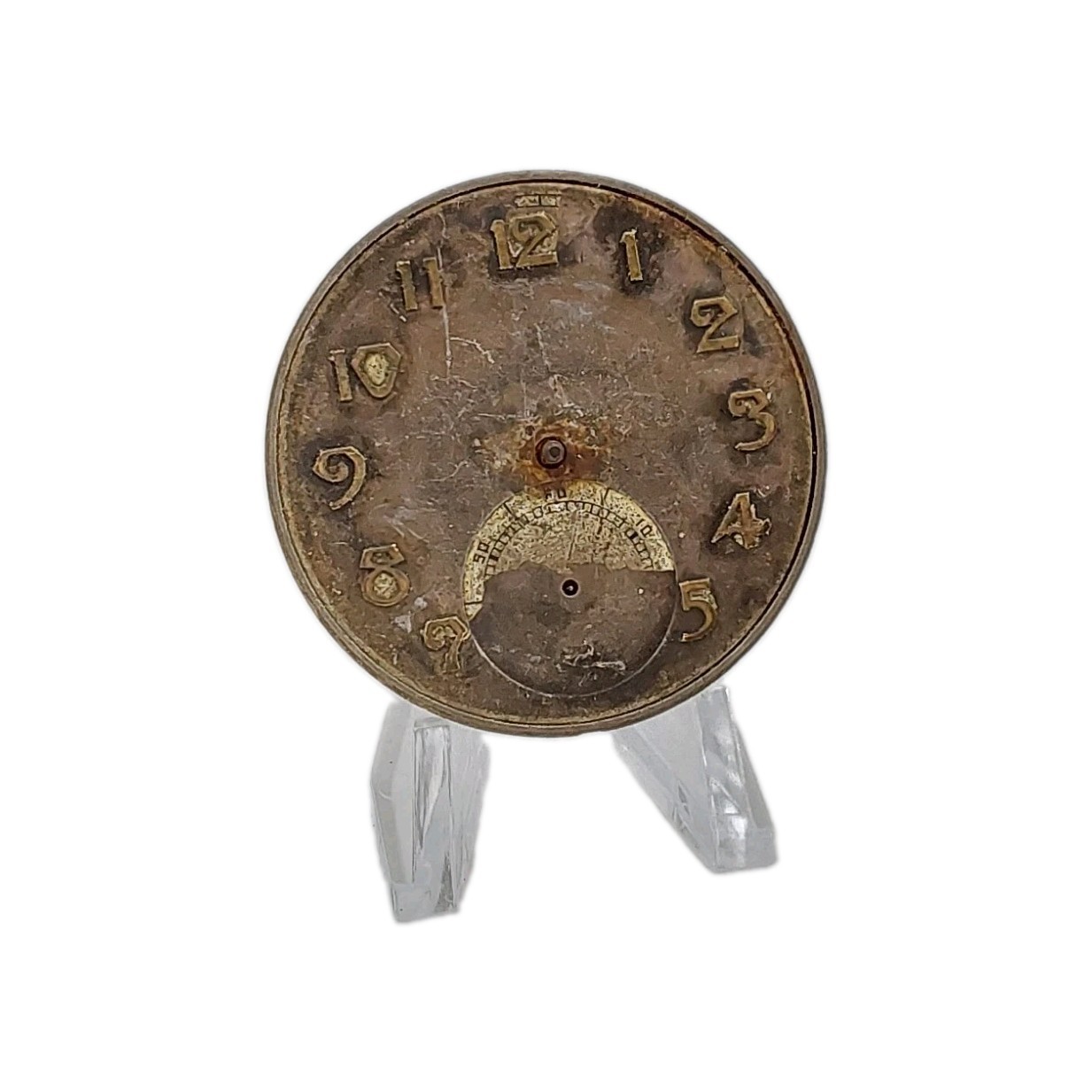 Elgin 345 12s Movement Sunk Metal Dial Pocket Watch Parts 2104