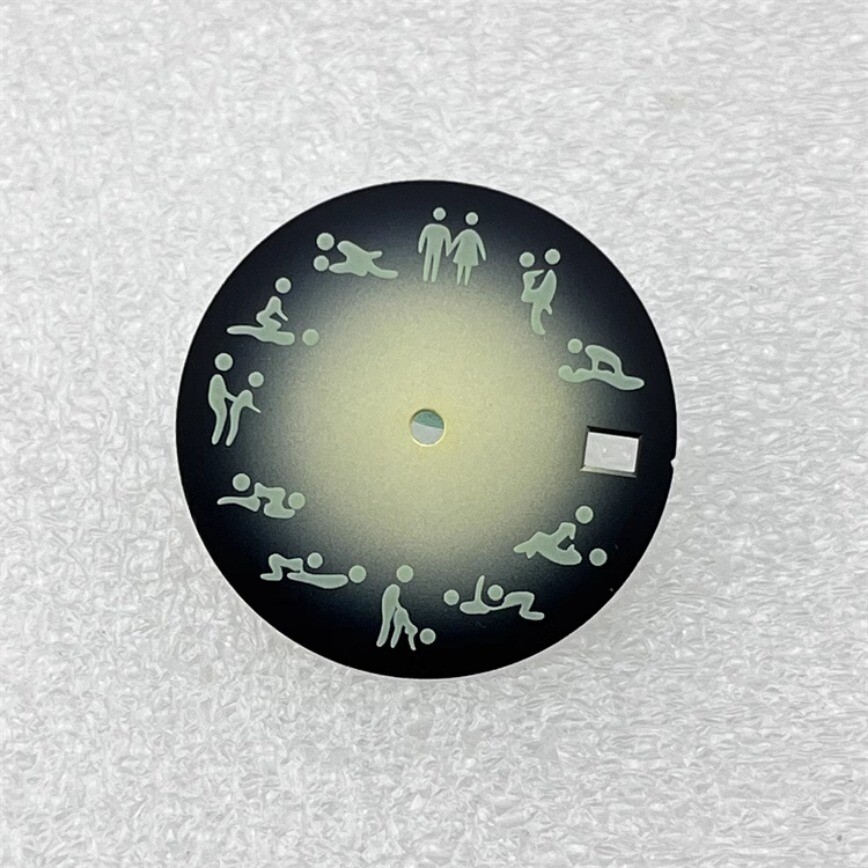 NH35 Dial 28.5mm Green Luminous Dial for NH35 NH36 Movement watch dial