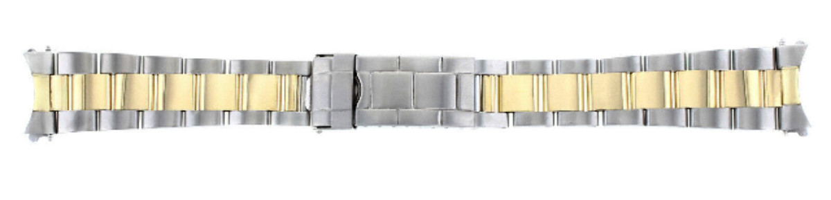 20MM 18K/SS OYSTER WATCH BAND STRAP FOR ROLEX SUBMARINER, 16013, 16203, 16233