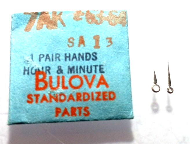 Bulova 7AK Watch Hands Silver Alpha 13 watch part #63-64 “SEE INTERCHANGE”