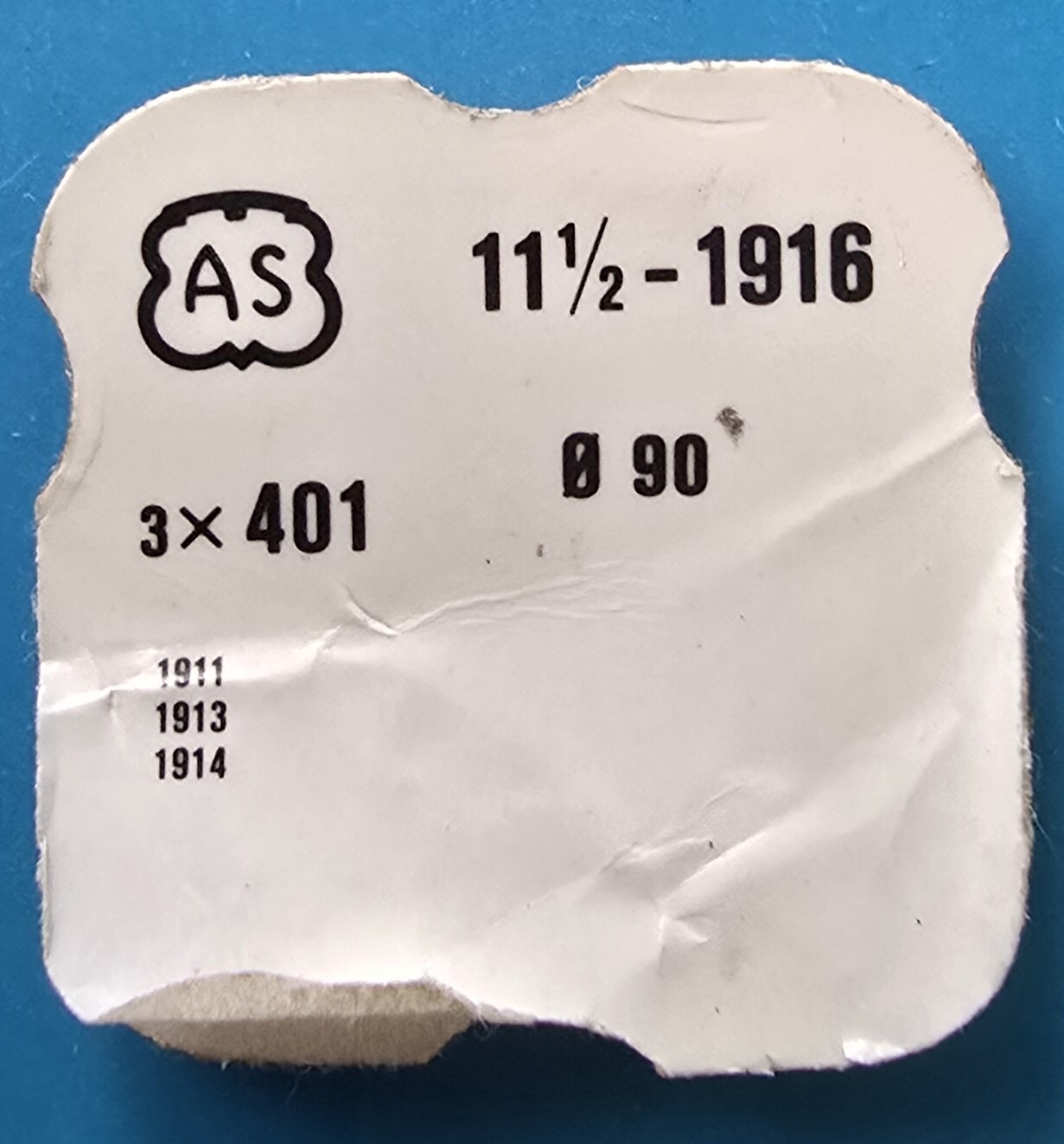 AS 1911, 1913, 1914, 1916 Winding Stem NOS