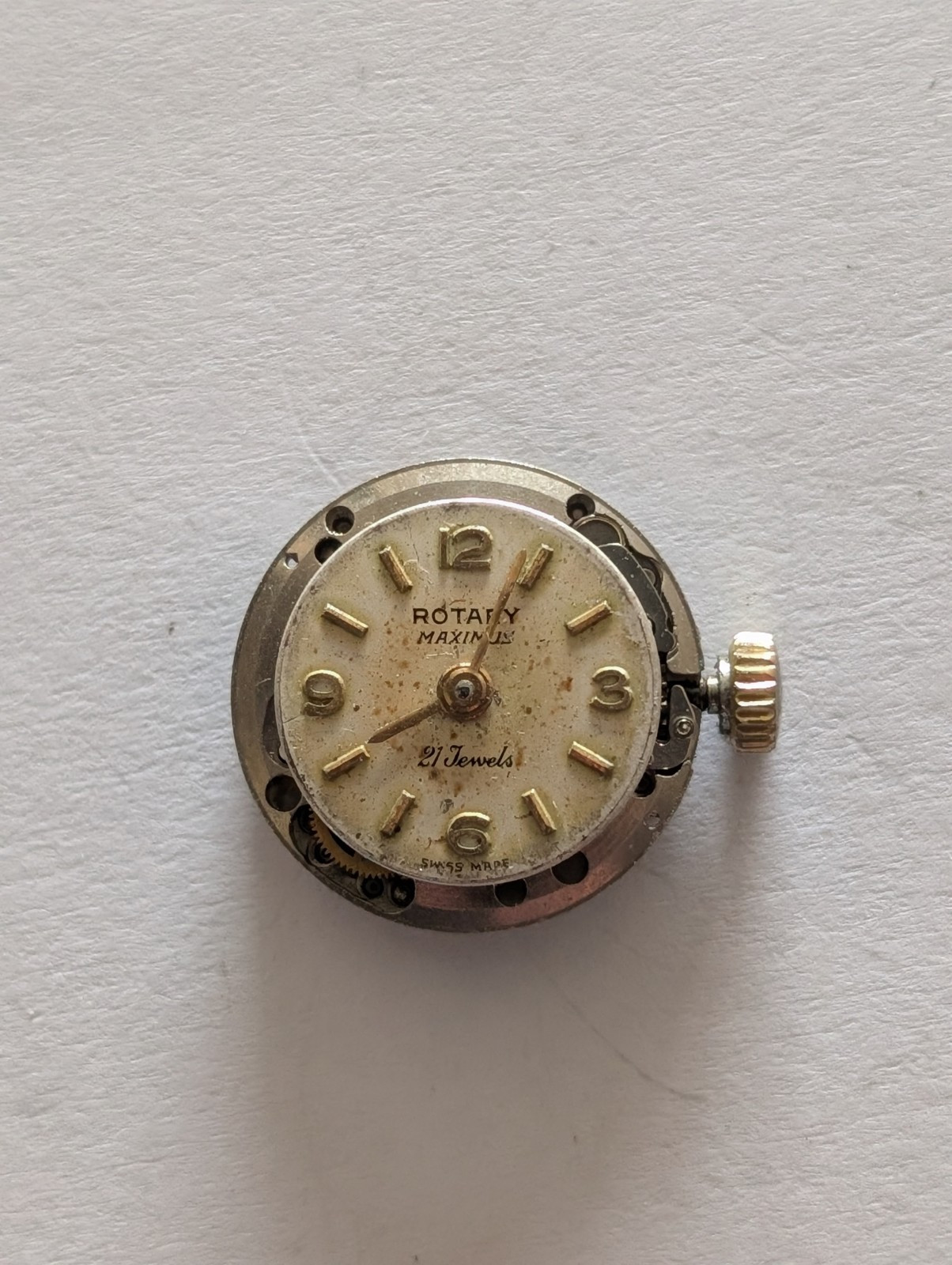 Vintage ETA 2410 Mechanical Watch Movement (Runs)
