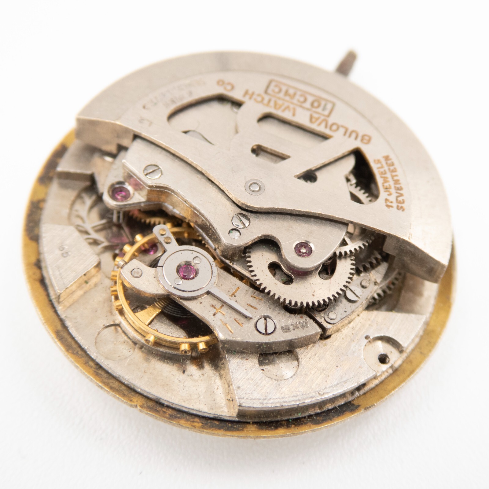 Vintage Bulova Caliber 10CMC 17-Jewel Automatic Wristwatch Movement, Ticks a Bit