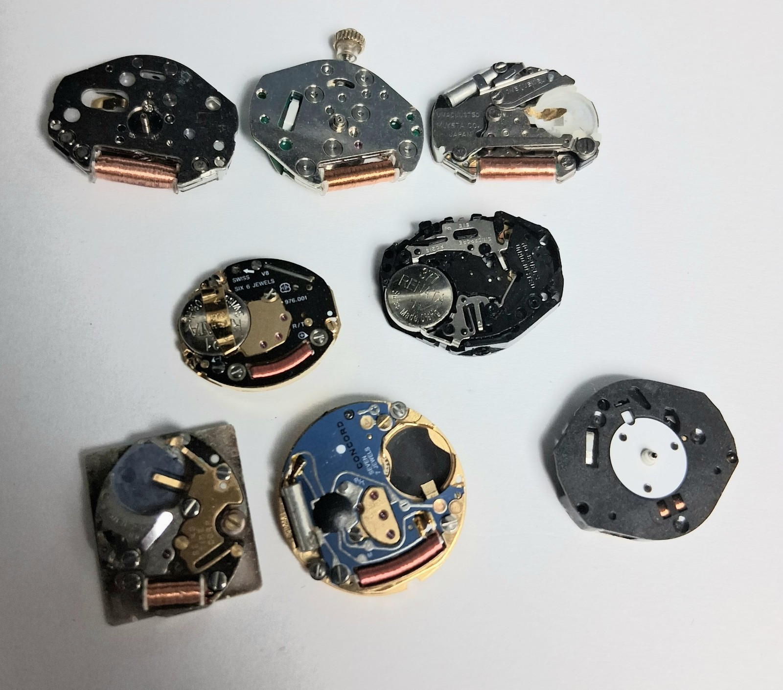 Watch movements Vintage Parts only Various brands 11 PIECES TOTAL