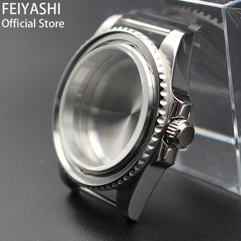 Silver 40mm Watch Case For NH35/36 Eta2824 8215 Movement Exhibition Bottom Cover