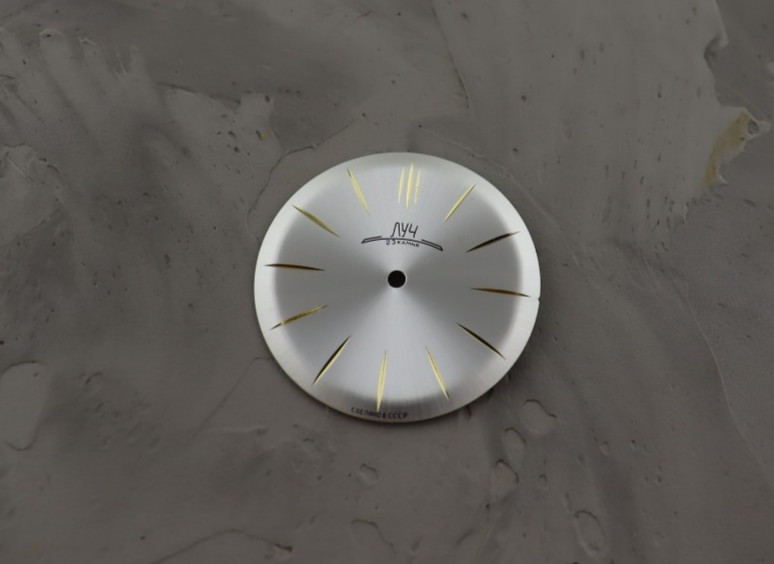 Dial for vintage Watch Poljot de Luxe, Luch. 23 jewels, wristwatches Soviet