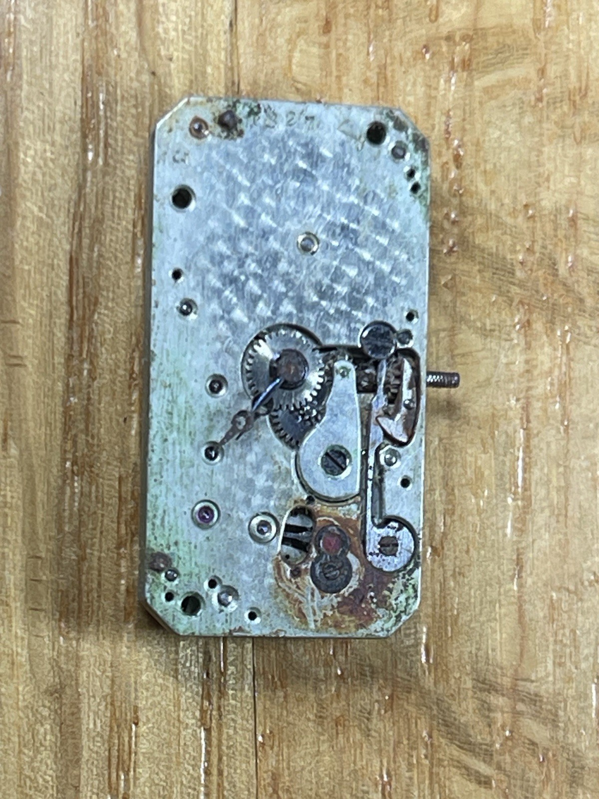 C.H. Meylan Brassus Swiss Watch Movement #1827 Rectangle Tank 17 jewels 3 Adj