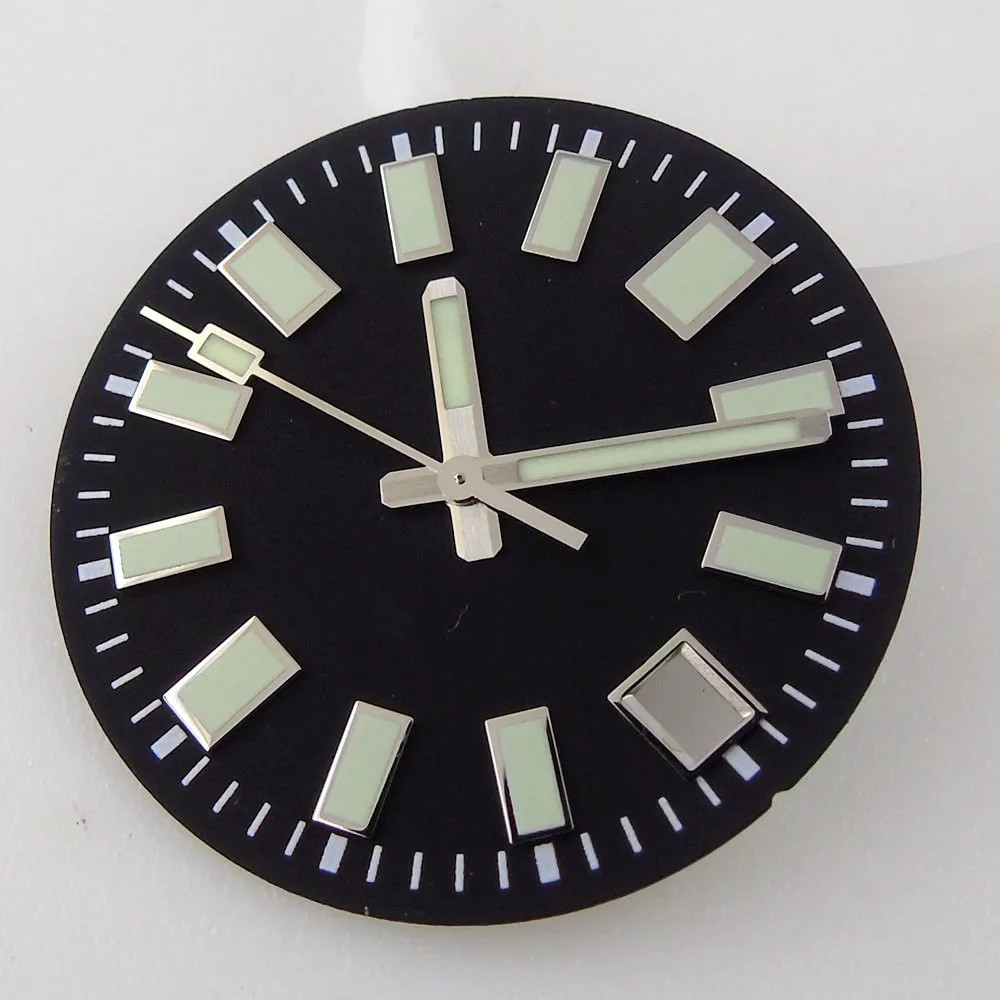 29mm Black/Grey/Blue Sunburst Watch Dial Replacement Fit NH35 ETA 2824 Miyota