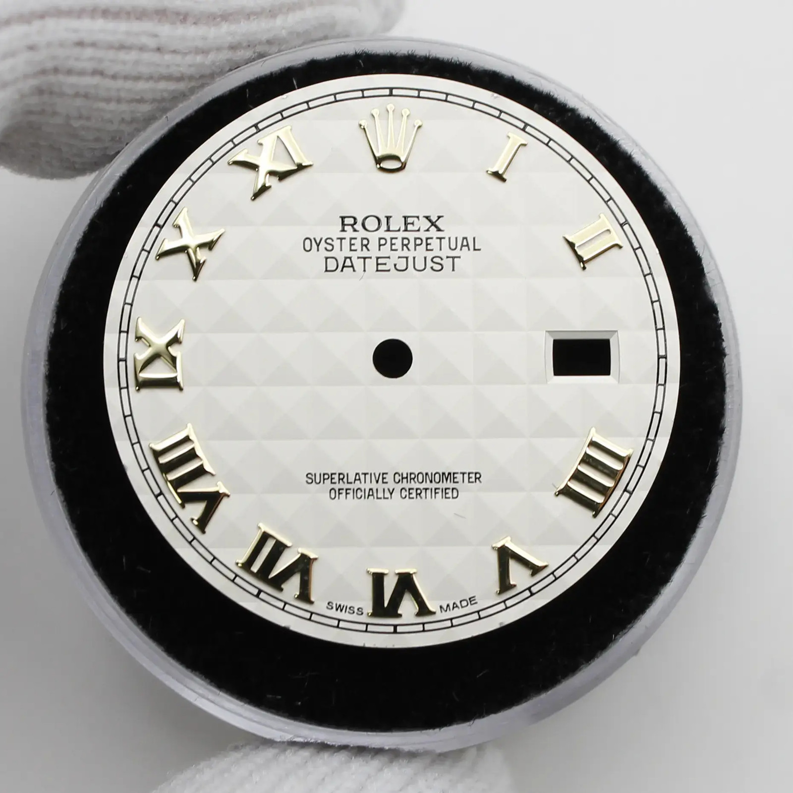 Rolex Datejust 36mm Ivory Pyramid Roman Numerals Cream Dial 116233