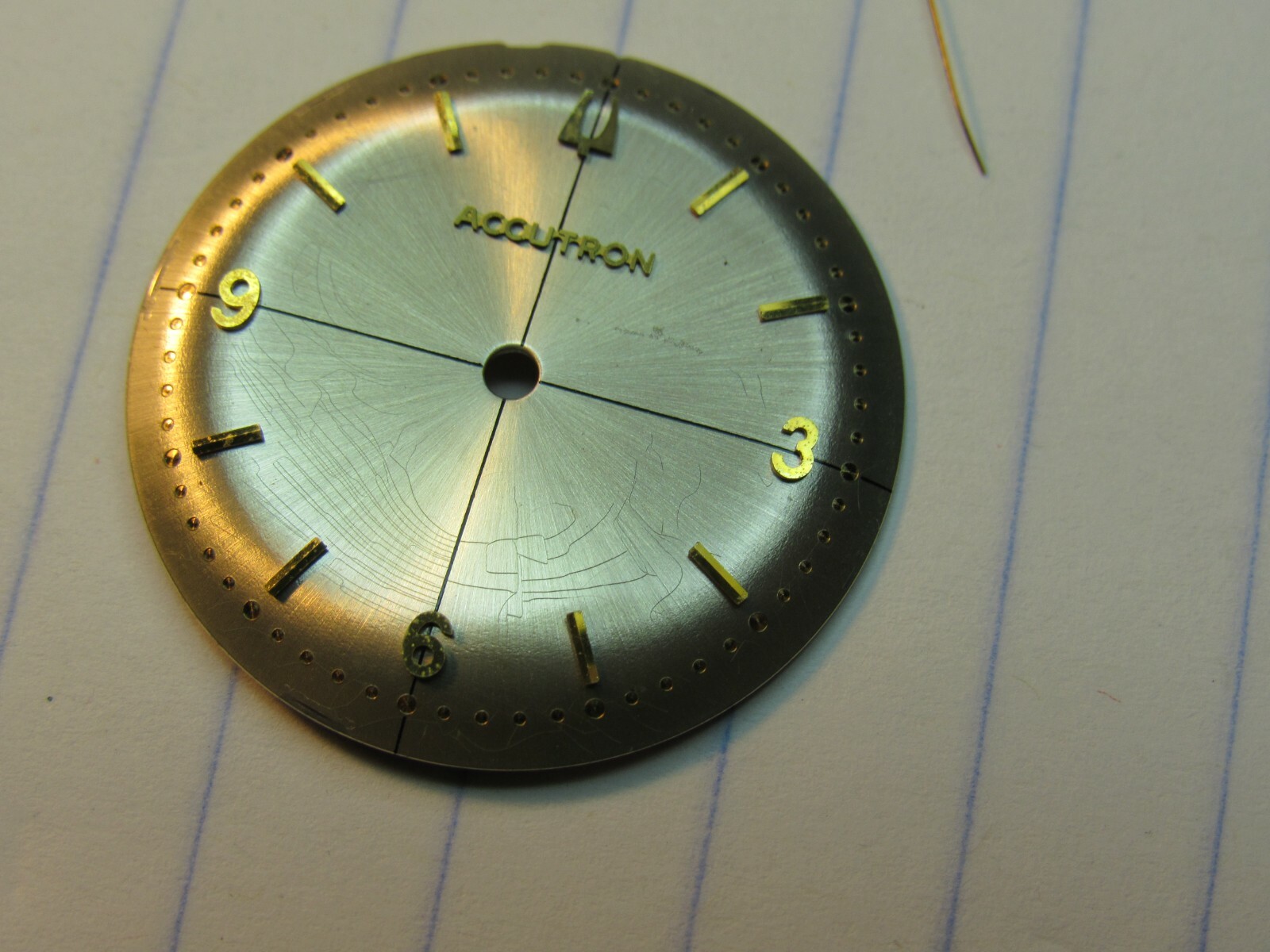 BULOVA ACCUTRON 214 Mens Crosshairs WATCH DIAL & Hand Set 1960s – 1970s (ABC)