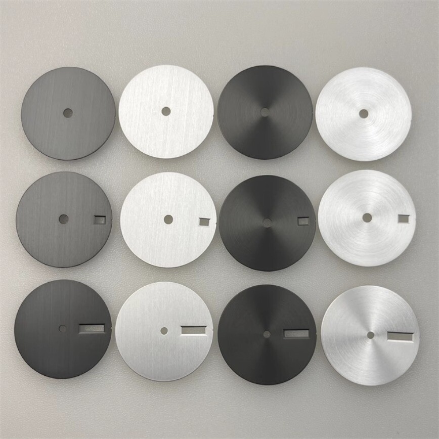 Round Sand Grain Dial No Logo Mechanical Dial 28.5mm for NH35 NH36 NH34 Movement