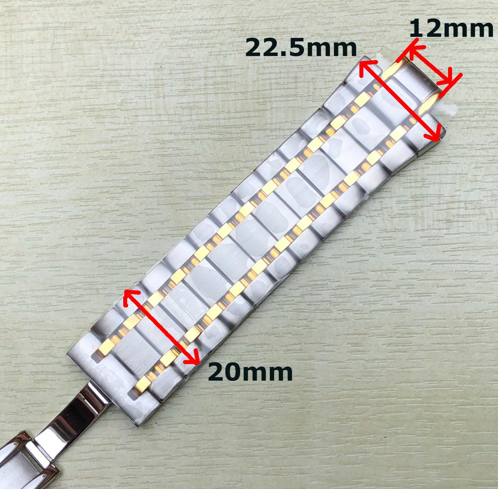 12mm X 22.5mm Strap Fits Tissot PRX T077417A T077.417.22.031.00 Bracelet/Band