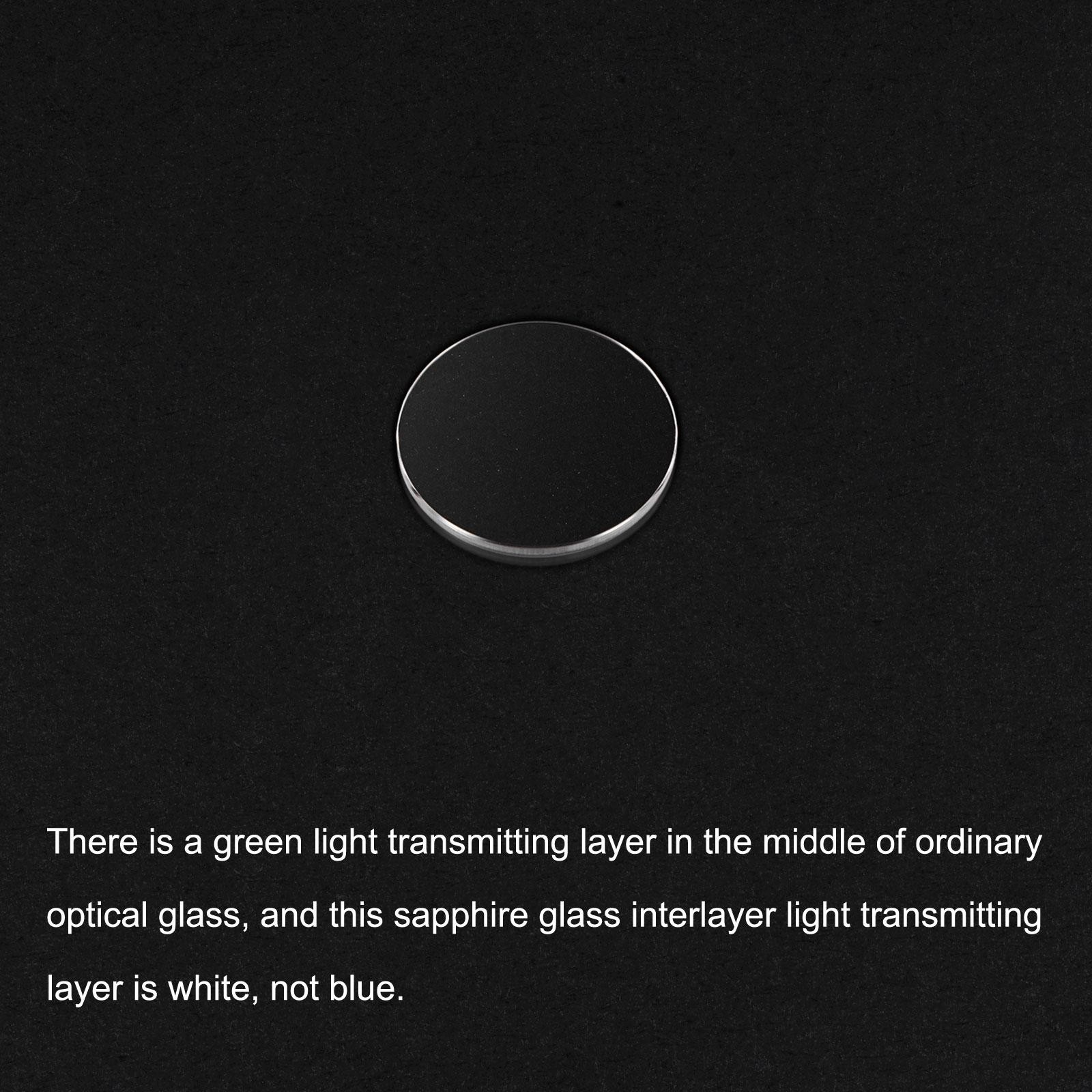 19.5mm Dia. Watch Glass Sapphire Crystal Lens, Round Flat 1mm Thickness Clear