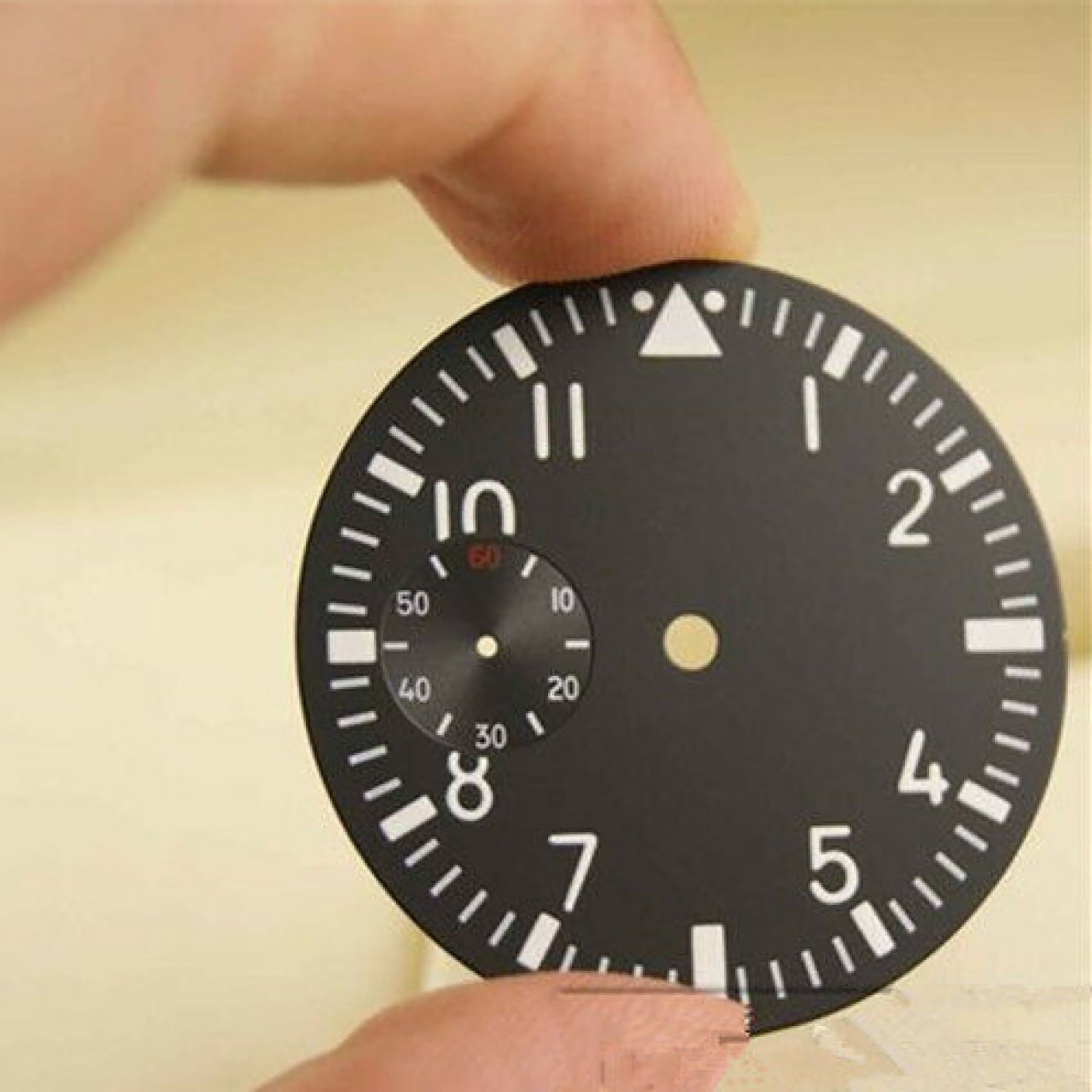 New Green Luminous 38.9mm Black Watch Dial And Hands For ETA 6497 Watch Movement
