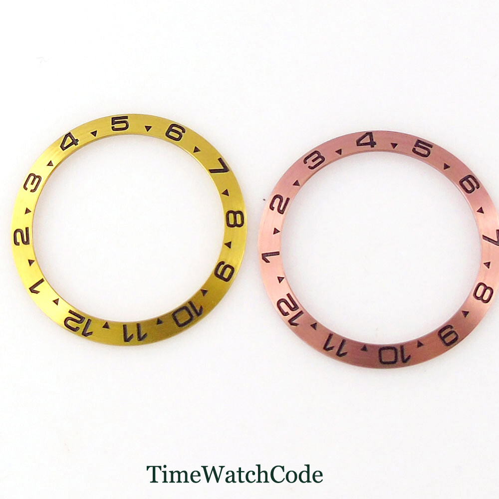 38mm Sloped Bezel Insert Aluminum Alloy Watch Ring Fit 40mm Watch 12/24 Hours
