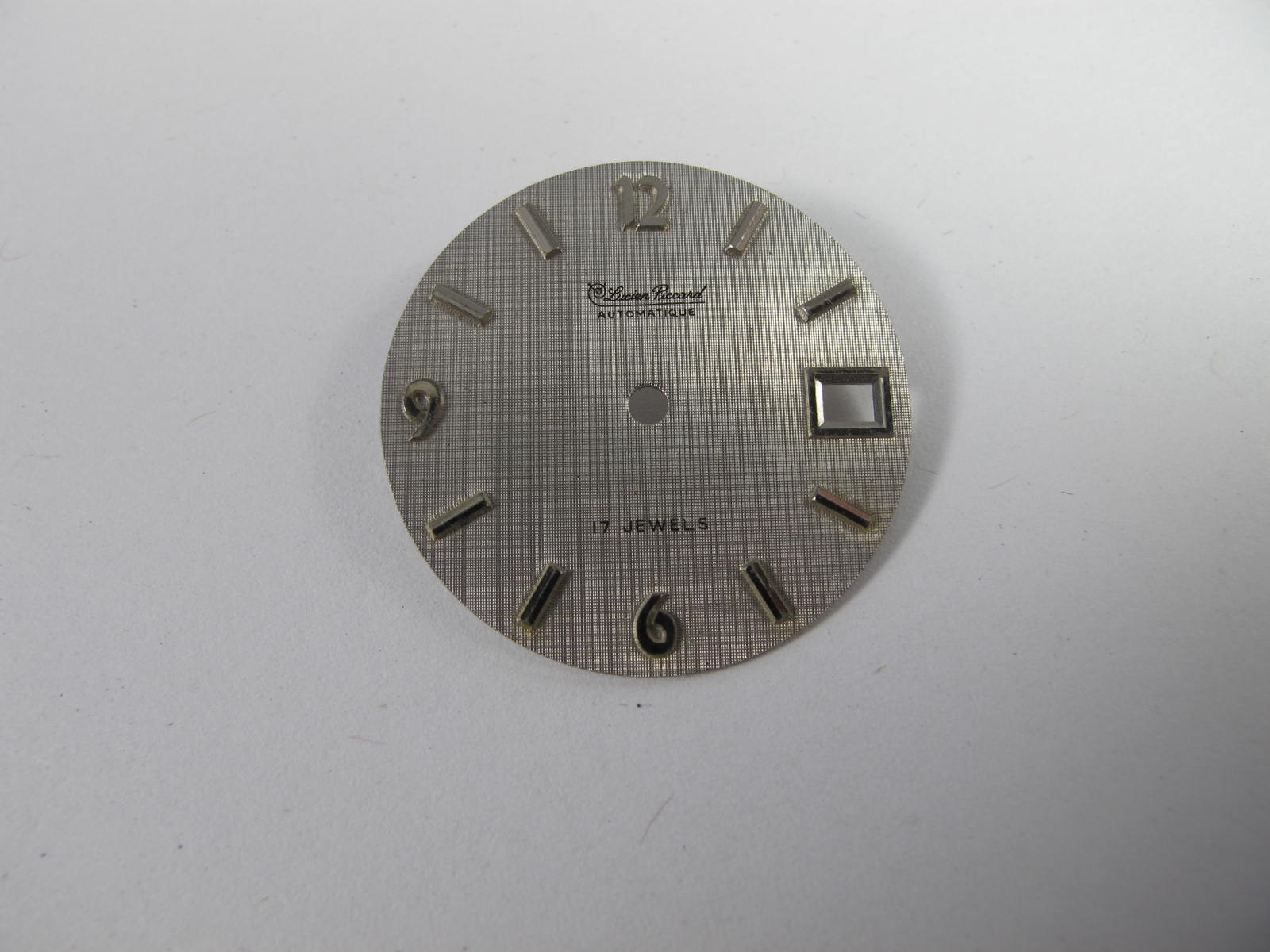 LUCIEN PICARD MENS 1970 ERA AUTOMATIQUE LINEN TEXTURED WATCH DIAL 27MM