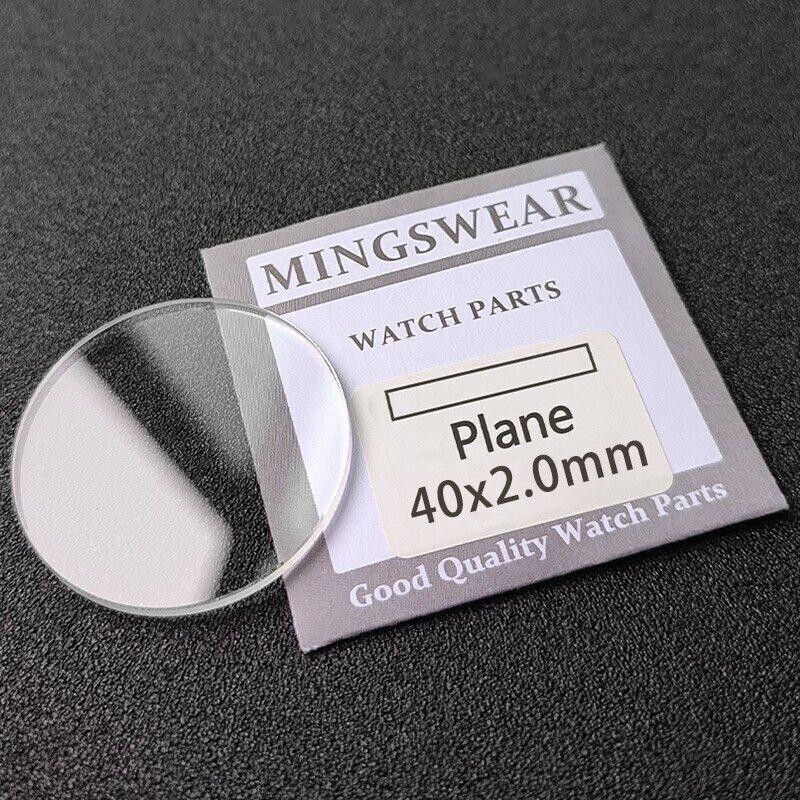 2X Thickness 2.0mm Crystal Glass Watch Lens Diameter 40-60mm Mirrors Flat Round