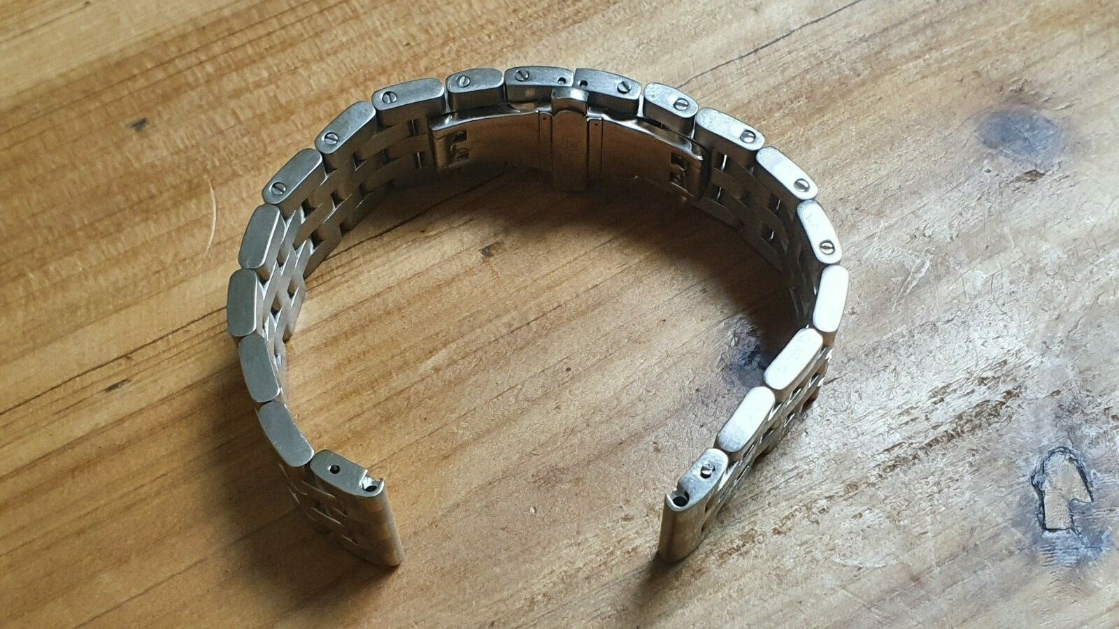 Massive stainless steel heavy metal band – butterfly clasp – 20mm – 105gr – 316L
