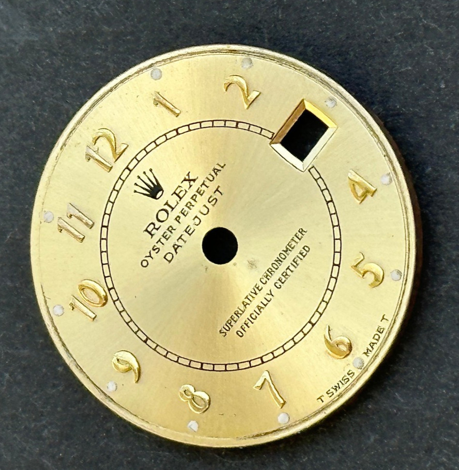 Vintage Rolex Oyster Perpertual Datejust Watch Boiler Gauge Dial 26mm Case