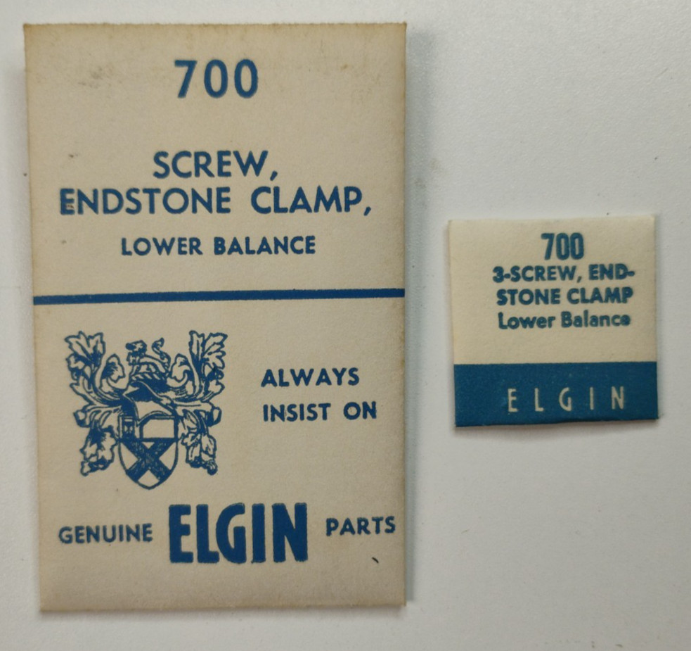 ELGIN 700 3-Screw, Endstone Clamp Lower Balance Genuine OEM Watch Parts