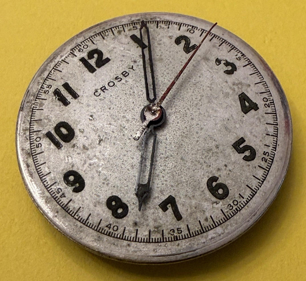 Vintage Crosby Seeland7 Seven Jewel Watch Movement – 26mm – Untested – For Parts