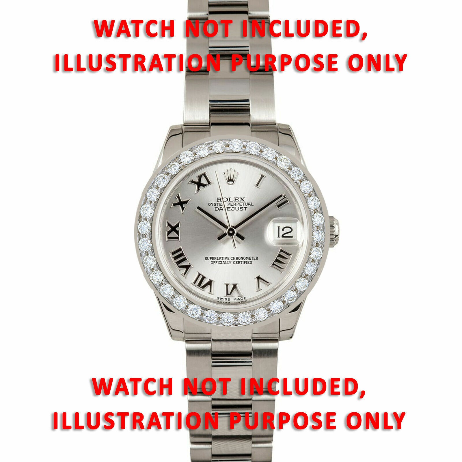 2CT BEAD SET NATURAL DIAMOND BEZEL 14KW FOR ROLEX 31MM MASTERPIECE, PEARLMASTER