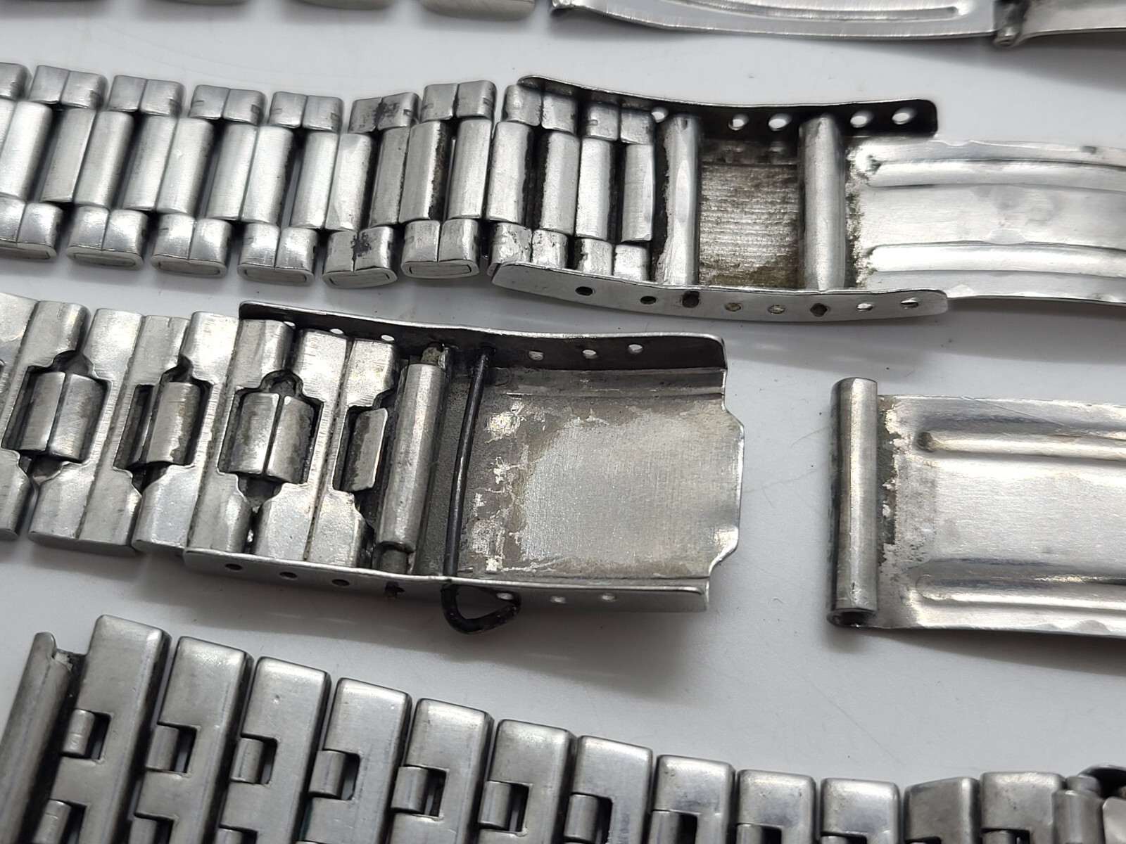 Vintage stainless steel bracelets USSR wristwatches different for spare parts