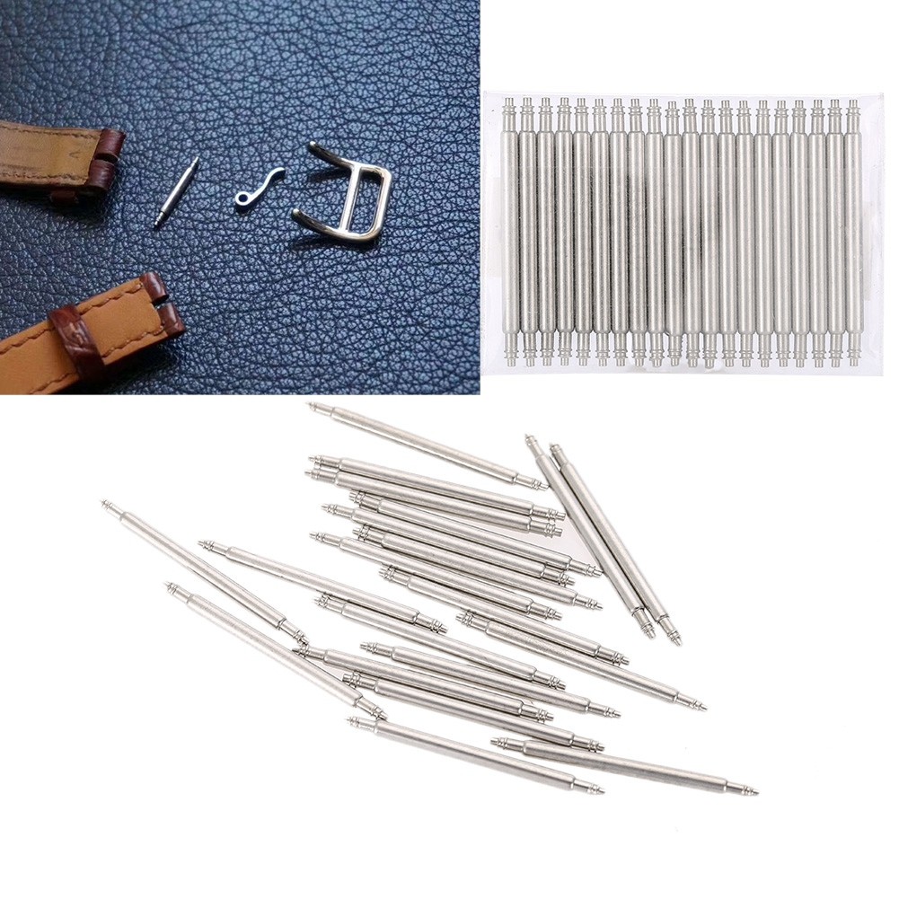 20pcs Watch Pin Bar Spring Bars Watches Strap Link Wristwatch Band Steel Tool