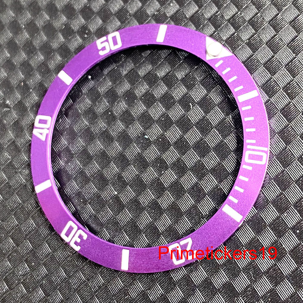 38mm*30.6mm Black Purple Aluminum Watch Bezel Insert Ring Fit for 40mm SUB Case