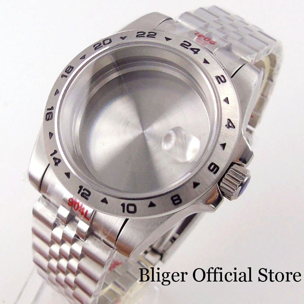 39mm Fit NH35A NH36 PT5000 NH34 GMT Diving Watch Case Sapphire Glass 24Hours