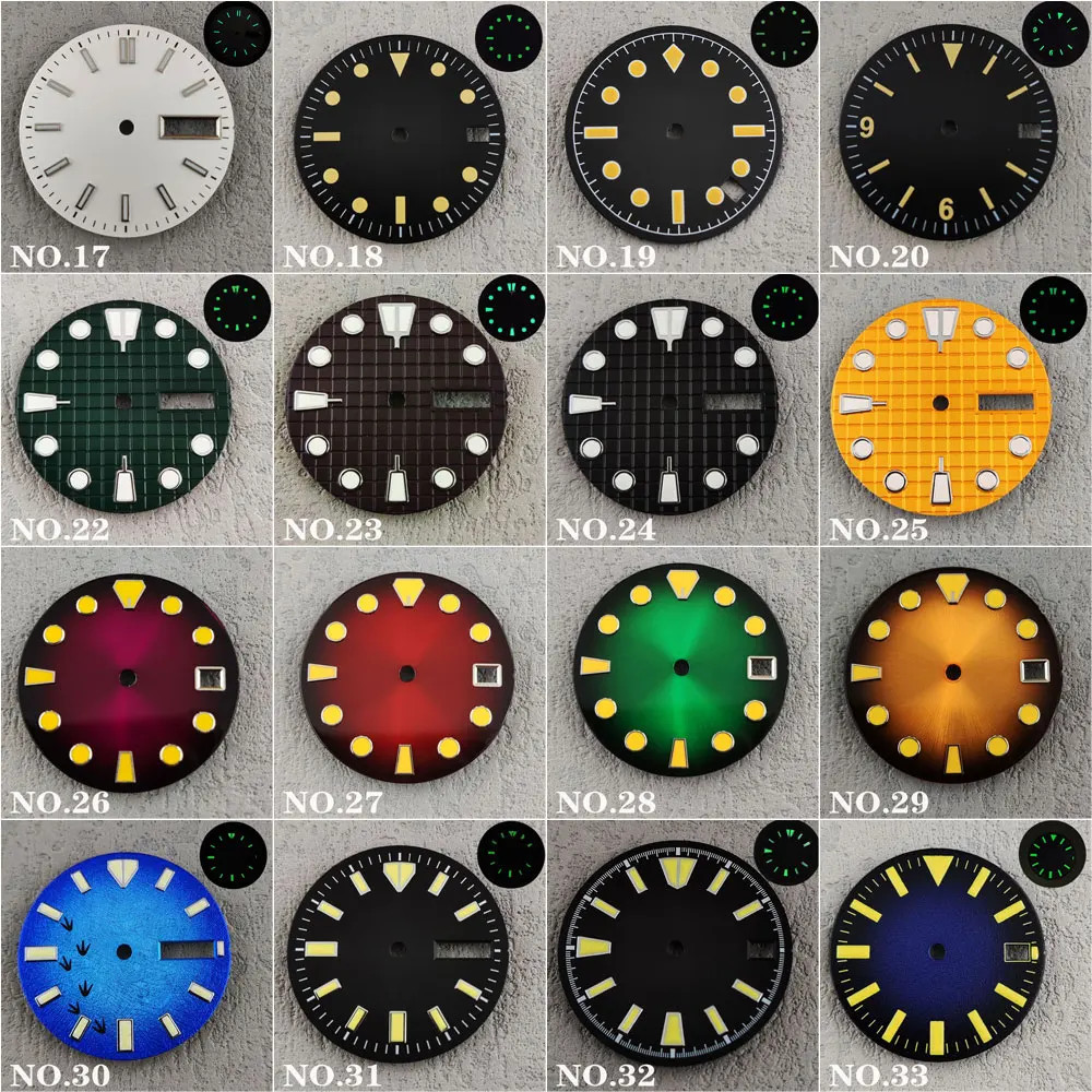 NH35 dial 28.5mm/29mm luminous lumen sterile dial suitable for NH35/36 movement